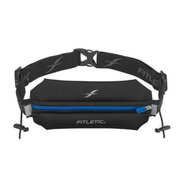 Imagem de Pochete Para Corrida Neo Racing Fitletic Zíper Azul, Cintura, Neoprene