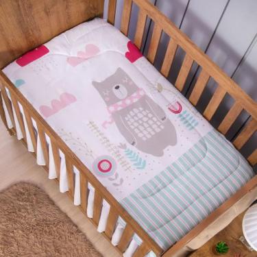 Imagem de Edredom Dupla Face Specialle Menina para Bebe - Zan Baby, Ursinha Cach
