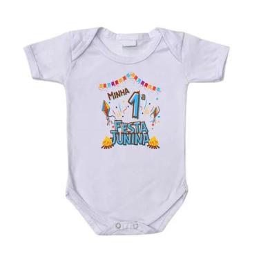 Imagem de 1 Body Bebê Minha Primeira Festa Junina Menino Personalizado - W3artes