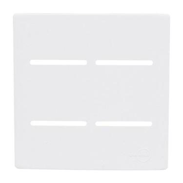 Imagem de Placa Novara Branco 4x4 4 Interruptores Com Suporte Dicompel, Branco