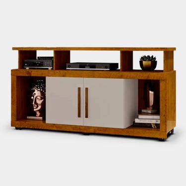 Imagem de Rack Bancada Sala com Pés de Rodinha e 2 Portas Star  135x70cm