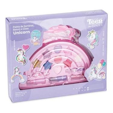 Imagem de Paleta De Sombras C/ Batom E Gloss Unicorn Make Teen -Fenzza