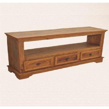 Imagem de Rack Aparador Rustico Valencia 2m 3 Gavetas 1 Prateleira Madeira de De