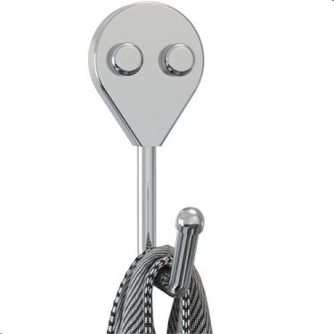 Imagem de Cabide Gancho Parede Para Pendurar De Banheiro Cromado ARM - CromoShop