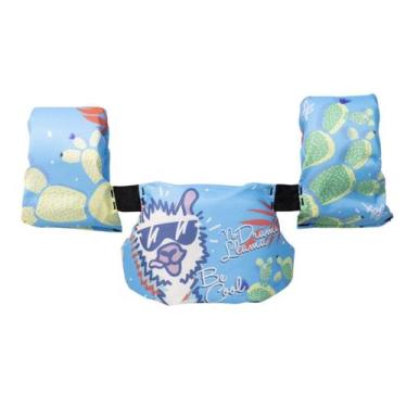 Imagem de Boia De Braço E Peito Colete Infantil Piscina - Summer Life, Lhama azu