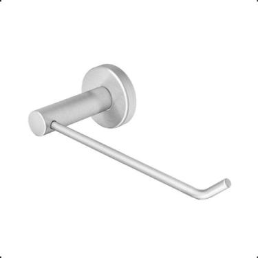Imagem de Porta Papel Higiênico Aço Inox e Metal Escovado Acetinado Modelo Athen