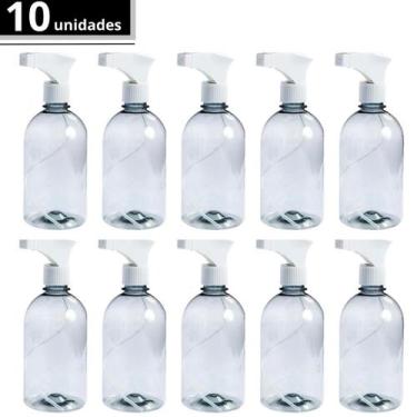 Imagem de Frasco Borrifador Bolinha Multiuso Válvula Spray 500ml 10 Un - Ladiv C