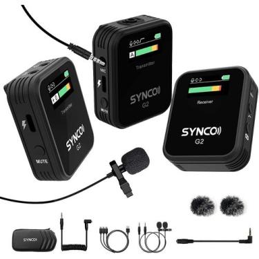 Imagem de Microfone Lapela Duplo Sem Fio Synco G2 A2