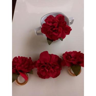 Imagem de Suporte de Guardanapos de Boca, rosas vermelhas - Bella Rosa