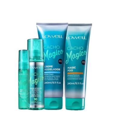 Imagem de Lowell Cacho Magico Shampoo 240ml Creme Modelador 240ml Oleo 60ml e Fl