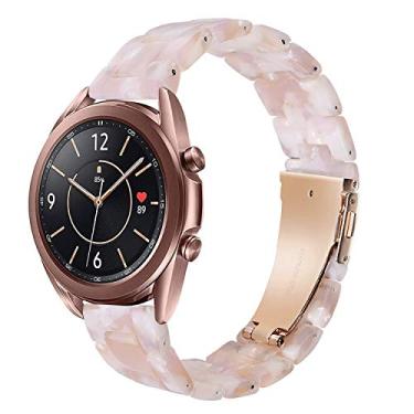 Imagem de Wongeto Pulseira para Samsung Galaxy Watch 3 pulseira de 41 mm, substituição de resina de 20 mm com fivela de metal para relógio Samsung Galaxy Active 2 40 mm 44 mm, 45mm