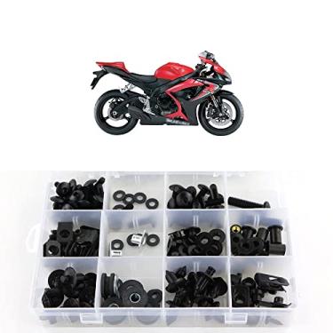 Imagem de Xitomer Acessórios para Motocicleta Total Parafusos de Carenagem Kits Arruela Fixador para Suzuki GSXR600 GSXR750 GSX-R600 GSX-R750 2006-2007 2006 2007.xitomer preto FBT00420