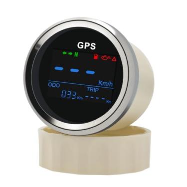 Imagem de Velocímetro GPS de 52 mm 2 polegadas à prova d'água Velocímetro Digital MPH Velocímetro Ajustável para Carro Marítimo Caminhão Barco Velocímetro Odômetro com Antena GPS Proteção Antiembaçamento 9-32 V