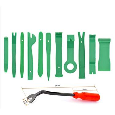 Imagem de JBBERTH Kit de ferramentas de remoção de guarnição automática de 12 peças, ferramenta de reparo de carro para áudio/rádio/CD/GPS/clipe de desmontagem de porta kit de ferramentas de remoção de painel de acabamento