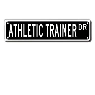 Imagem de ERMUHEY Placa de treino atlético Dr. Street, presente para treinador atlético, decoração de parede para casa/escola/jardim/placa de caverna masculina placa de metal de qualidade 40 x 10 cm