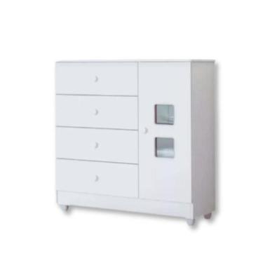 Imagem de Cômoda Multiuso Sapateira Organizador de Roupa MDF Branco - Home S.A, 