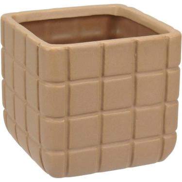 Imagem de Vaso Decorativo Enfiete Casa Aparador Home&co Cerâmica 10x10x10cm Nude