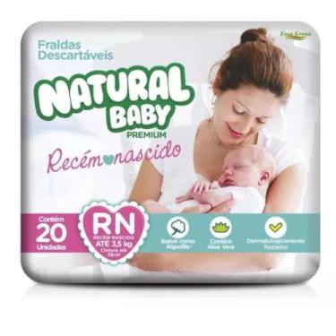 Imagem de Fralda Descartavel infantil Natural Baby (RN) Com 20 UN 
