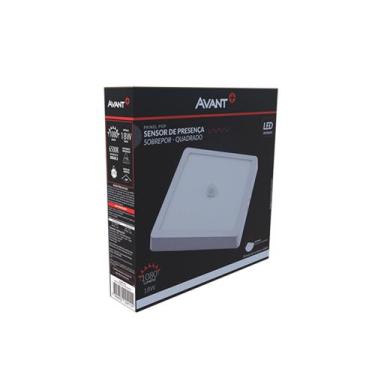 Imagem de Painel Plafon Sobrepor Quadrado 22x22 18w 6500k Branco Frio Avant