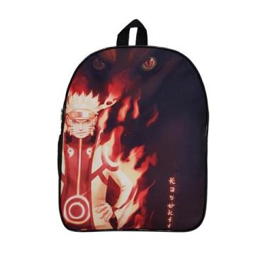Imagem de Mochila Estudantil Naruto Raposa Anime - Vinis Store, Preto Naruto