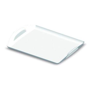 Imagem de Bandeja Plástica Cozinha Refeição - Usual Utilidades, Branca