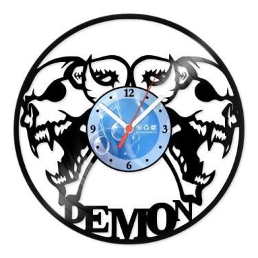 Imagem de Relógio De Parede Disco Vinil Diversos - Demon Skull - VDI-336 - Moder
