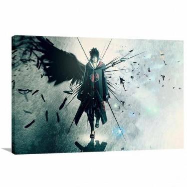 Imagem de Quadro decorativo Uchiha Sasuke - Naruto - Tela em Tecido - Wall Frame