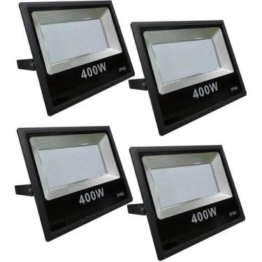 Imagem de Kit 4 refletor led 400w 6500k bivol hitec