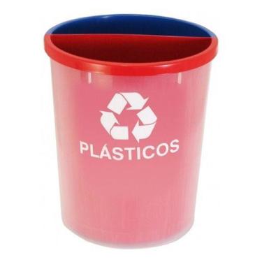 Imagem de Lixeira Mix 25 Litros Coleta Seletiva Com 2 Divisões Mix2 - JSN