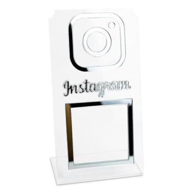 Imagem de Placa Instagram QR Code Display Acrílico Balcão Transparente - Arte Se
