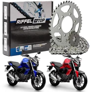 Imagem de Kit Relaçao Riffel Com Retentor Yamaha Fazer Fz15 Abs 2022 2023 2024