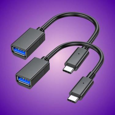 Imagem de Cabo Adaptador OTG USB 3.0 2.0 Para Tipo C Pendrive Mouse Teclado - Es