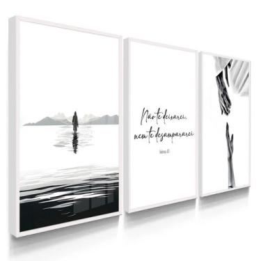 Imagem de Quadro Decorativo Jesus Não te Deixarei 55x40 Com Vidros  - DECOREIRO