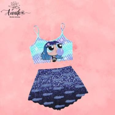 Imagem de Pijama Ondinha Baby Doll Feminino Verão - Aunika Moda Íntima Lingerie,