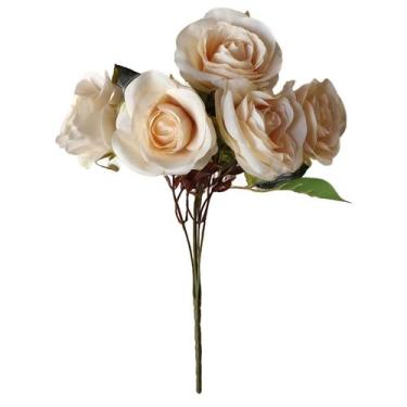 Imagem de 1 Buquê Rosas Artificial Flor Planta Decoração Casamento - Flores Imp,