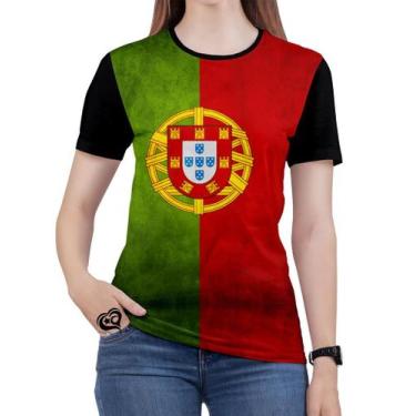 Imagem de Camiseta Bandeira Portugal Feminina blusa - Alemark, 6