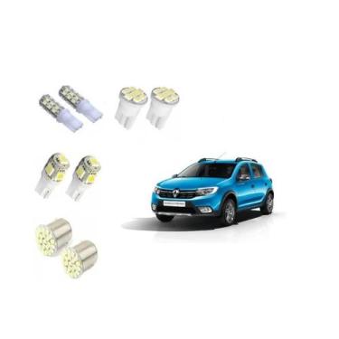 Imagem de Kit Lâmpadas Led Sandero Stepway 2020 Teto Placa Ré Farolete - Blue Li
