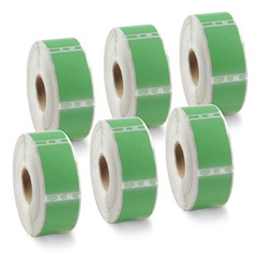 Imagem de BETCKEY Etiquetas coloridas compatíveis com Dymo 30347 (2.5 cm x 1-1/5.1 cm), compatível com impressoras de mesa Dymo LabelWriter Thermal 450, 4XL e Zebra [6 rolos, 4500 etiquetas, verde]