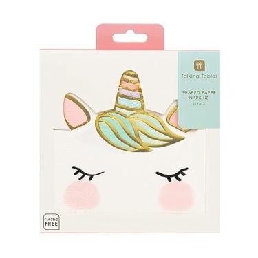 Imagem de Guardanapos de papel super fofos em forma de unicórnio, Serviettes descartáveis de toque premium para festa de aniversário de meninos e meninas, chá de bebê – Pacote com 20