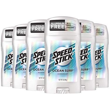 Imagem de Speed Stick Desodorante para Axilas Masculino, Sem Alumínio, Ocean Surf - 3 Onças (Pacote com 6)