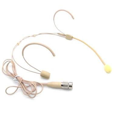 Imagem de PALPEAL Microfone Hirose de 4 pinos para bodypack Audio Technica (microfone de gancho duplo)