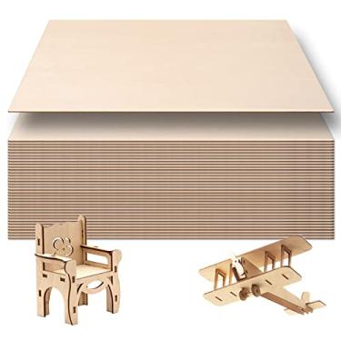 Imagem de yeload Folhas De Basswood De 36 Peças 1/8 X 12 X 24 Polegadas Folha De Madeira Inacabada Madeira Compensada Artesanal Fina Madeira Faça Você Mesmo Para Casa, Aeronave, Navio, Barco, Escola, Projeto De