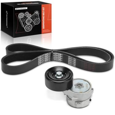 Imagem de A-Premium Kit de transmissão de correia serpentina do motor com tensor compatível com Acura RDX 2013-2015, TSX 2010-2014, TL 2009-2014, 3,5L 3,7L, conjunto de 2 peças
