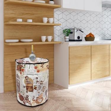 Imagem de Capa Protetora Impermeável Para Botijão de Gás 13 Kg Decorativa - Várias Estampas (Estampa, Café)
