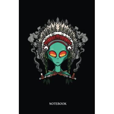 Imagem de Alien Notebook: Alien Native American Indian | Alien Journal, Lined Journal Ufo, Ufo Journal, Lined Journal Alien, Size 6 X 9", 120 Pages.