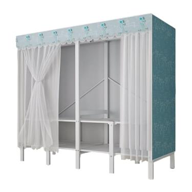 Imagem de Guarda-roupa Armário dobrável portátil para crianças, guarda-roupa com haste suspensa, empilhável, grosso, armário de armazenamento para casa, quarto armário