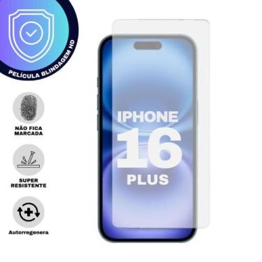 Imagem de Película De Hidrogel HD Blindagem Para Apple Iphone 16 Plus - Generica