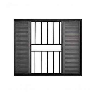 Imagem de Veneziana 6 Folhas De Correr C/grade 1.00 X 2.00 Alumínio Preto Linha Modular - Hale