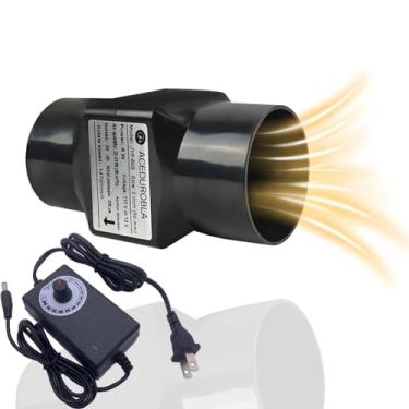 Imagem de ACEDUROBLA Ventilador De Duto Em Linha De 2 Polegadas, Sistema De Ventilação De 2'' 22 Cfm, Ventilador De Ar De Exaustão De Alta Eficiência Para Estufa, Banheiro, Barraca, Trailer, Iate, Porão, Sótã