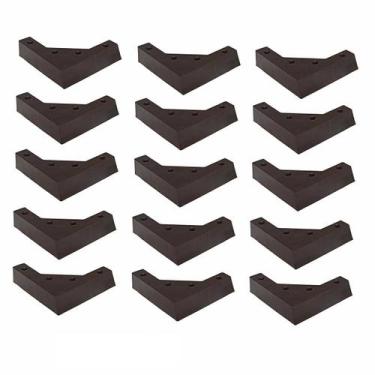 Imagem de Kit 34 Pés Cantoneira Para Sofá Tabaco 5cm de Altura - Gamplast